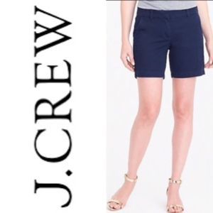 J. Crew Classic Twill Dark Navy City Fit Chino Shorts